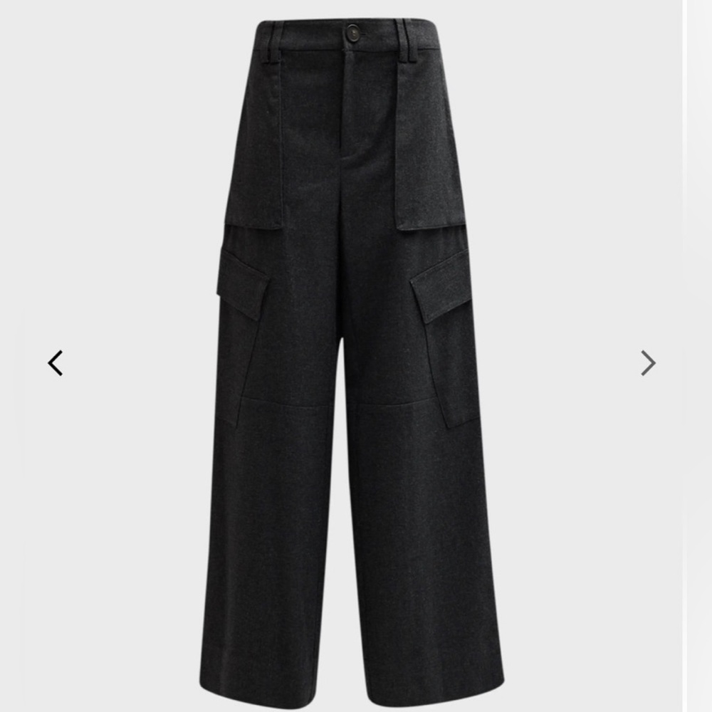 Vince Flannel Wide-Leg Ravers Pant